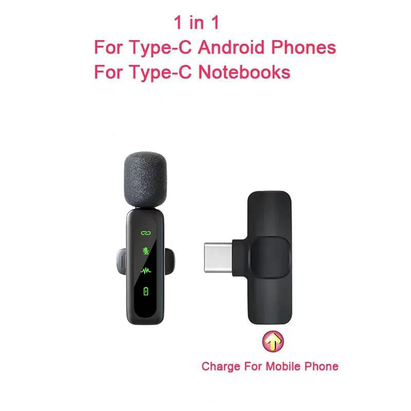 Wireless Lavalier Microphone with 80mAh Battery