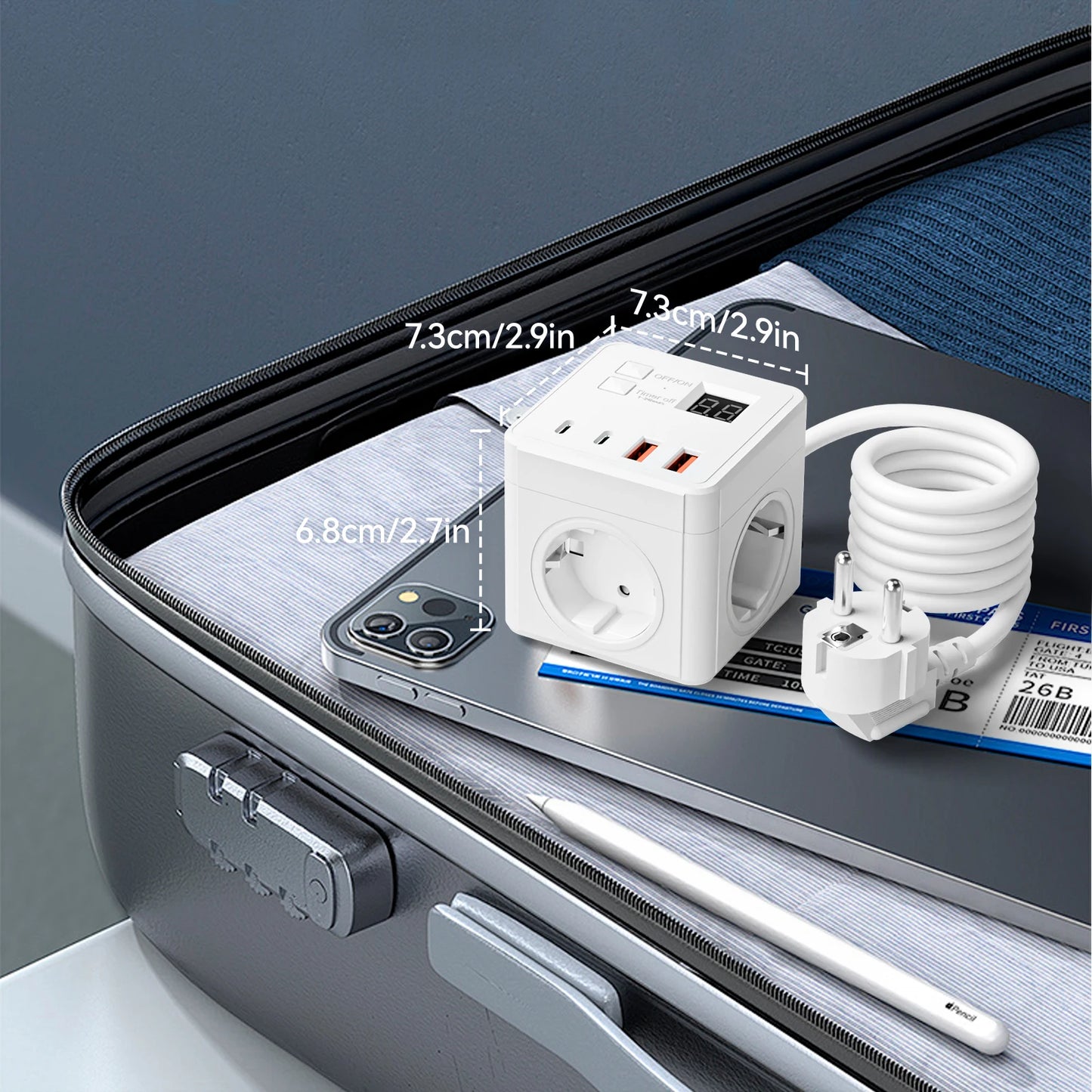 7-in-1 EU Surge Power Strip