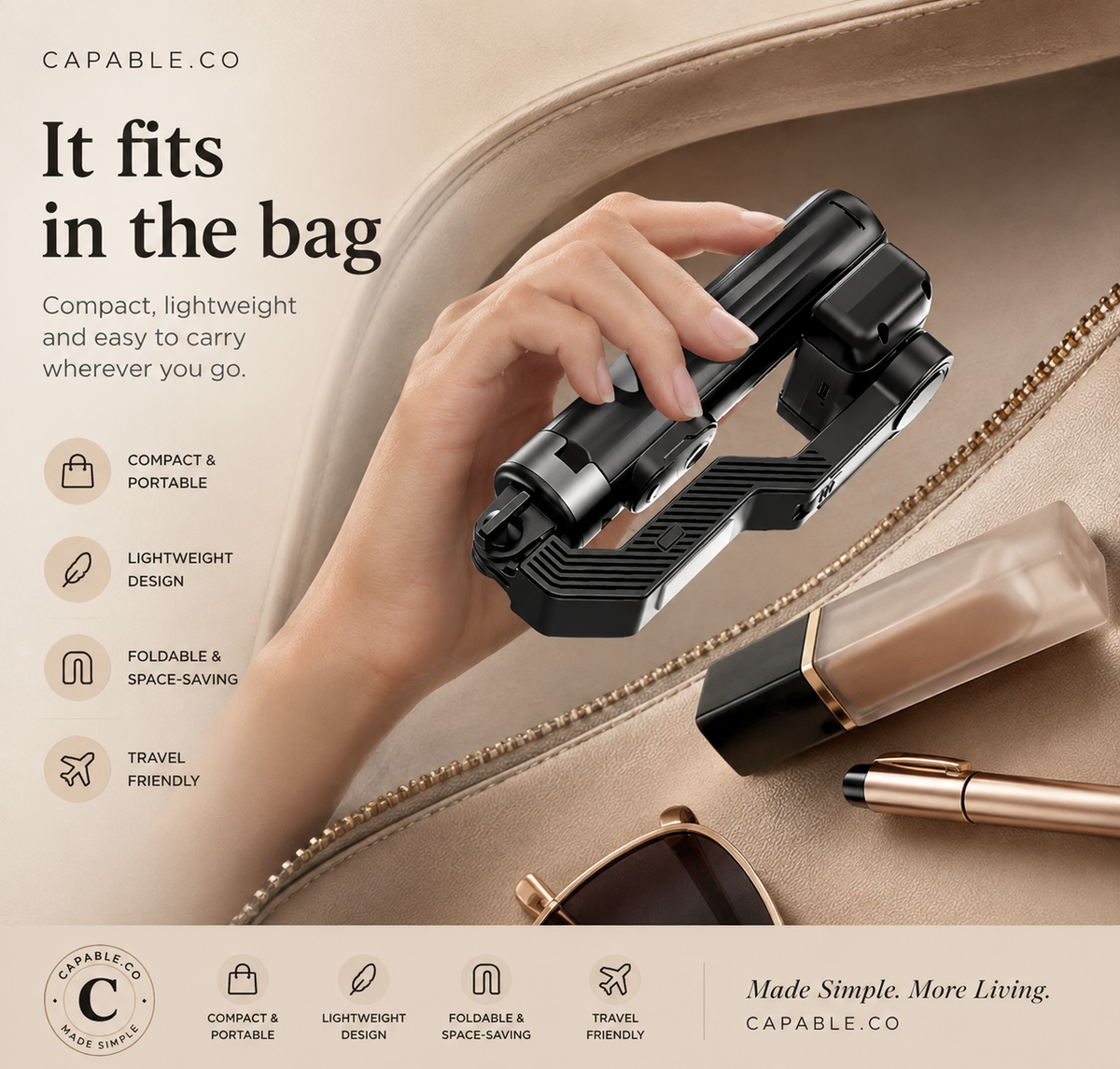 3-in-1 Smartphone Gimbal Stabilizer & Tripod
