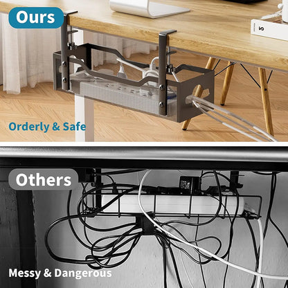 Under-Desk Cable Management Tray