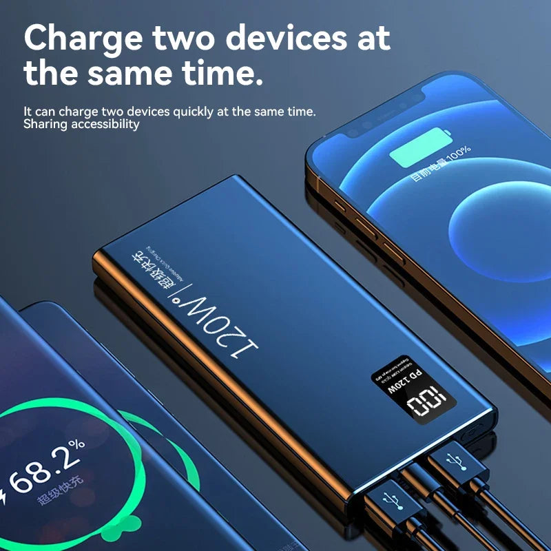 High-Capacity Power Bank – Up to 100000mAh Fast Charging