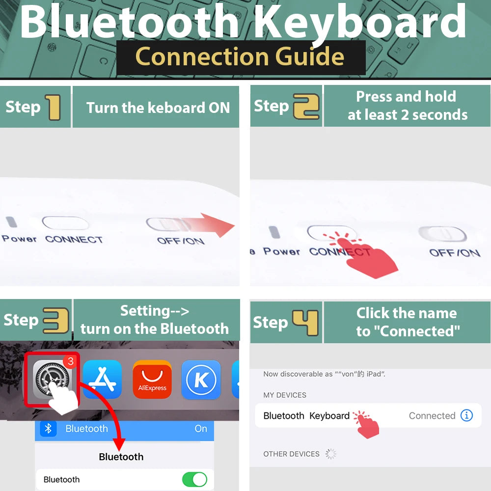 Mini Bluetooth Keyboard and Mouse Set