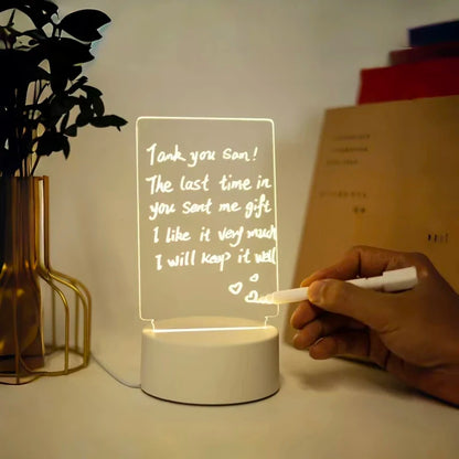 Rewritable Acrylic Message Board Lamp