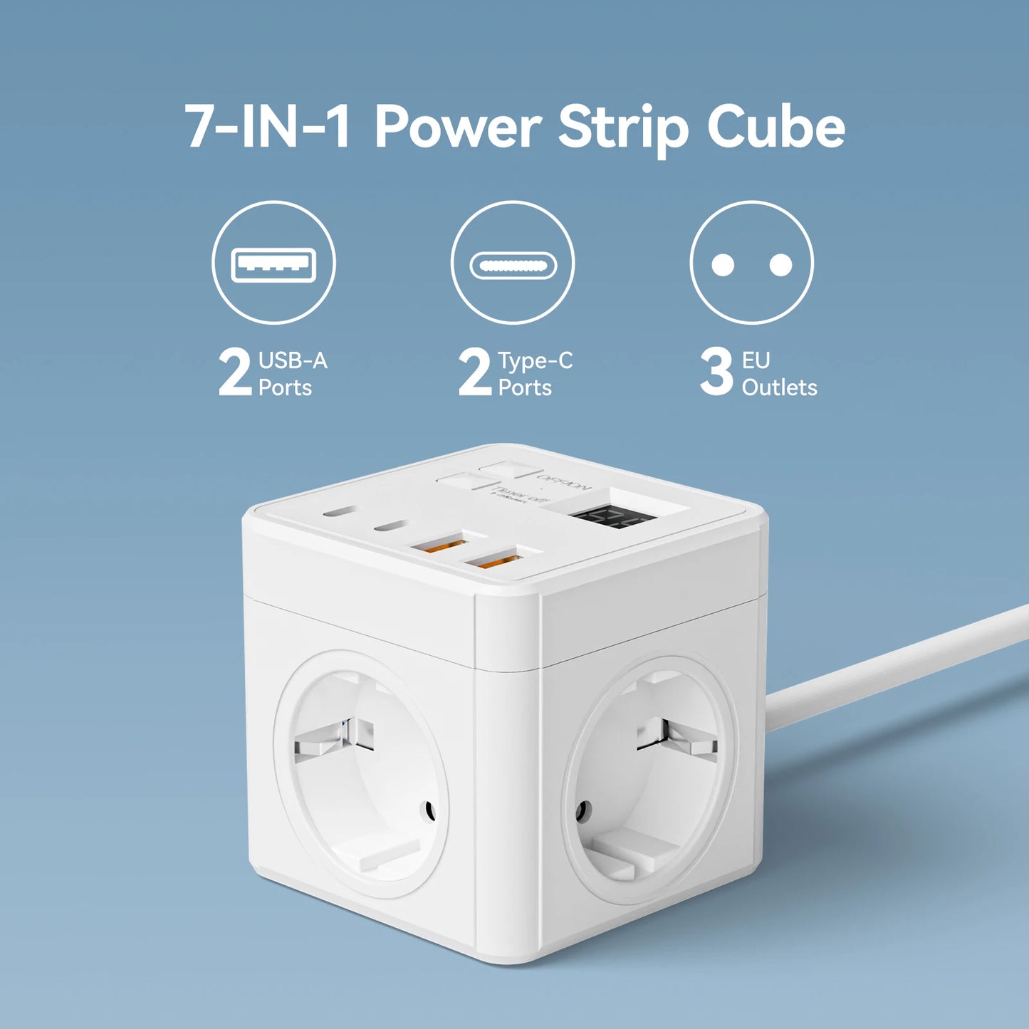 7-in-1 EU Surge Power Strip