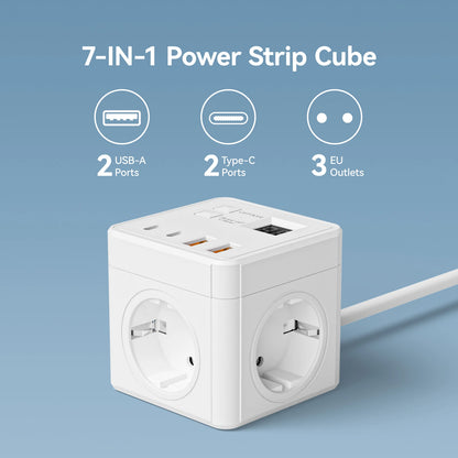 7-in-1 EU Surge Power Strip