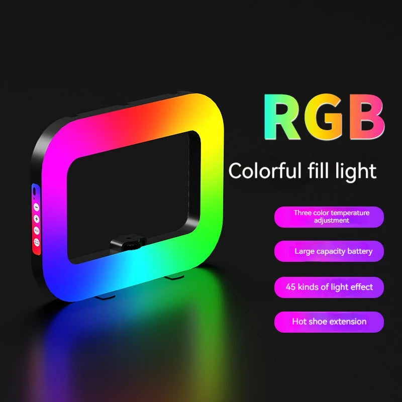 Rechargeable Handheld LED Ring Fill Light