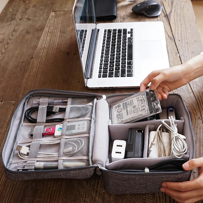 Portable Waterproof Travel Cable Organizer Bag