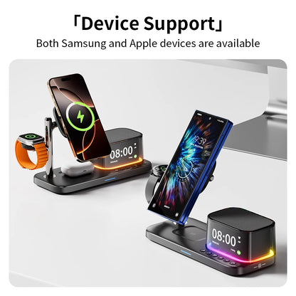 Qi2 3-in-1 Magnetic Charger Speaker Clock