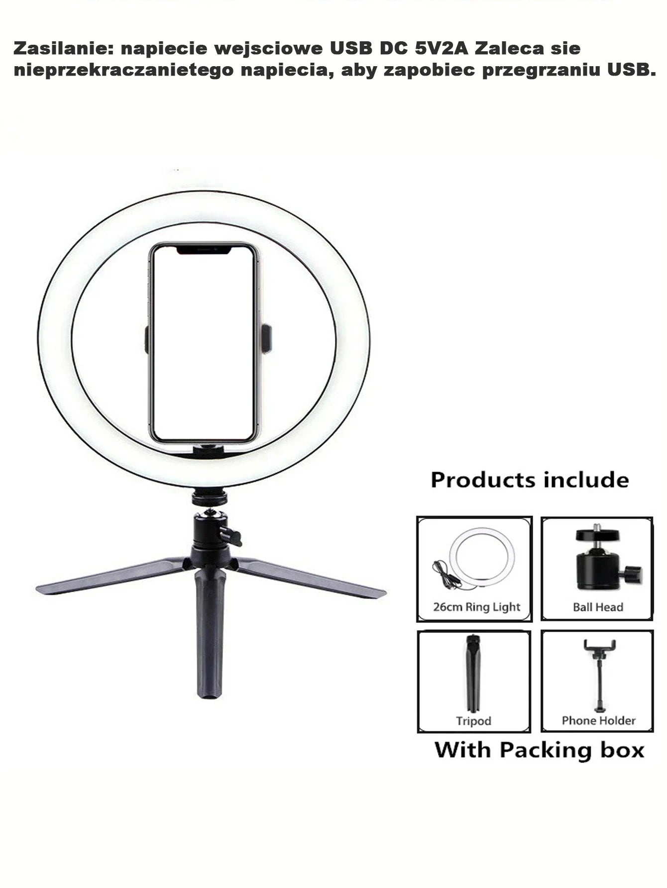 26CM LED Shooting Ring Light with Stand