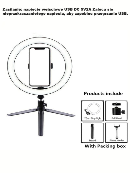 26CM LED Shooting Ring Light with Stand