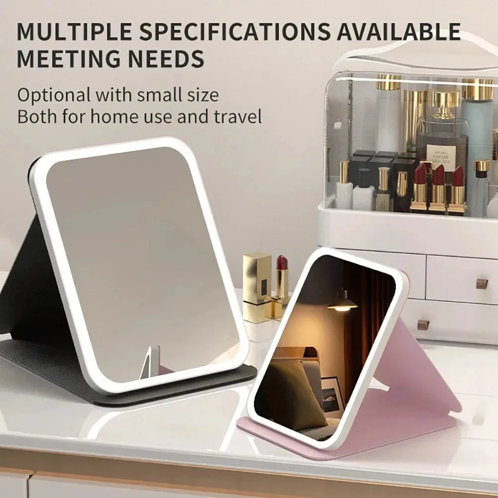 USB Rechargeable Folding Vanity Mirror