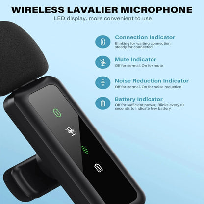 Wireless Lavalier Microphone with 80mAh Battery