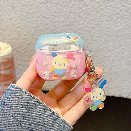 Korean Cute Flower Rabbit Silicone Case