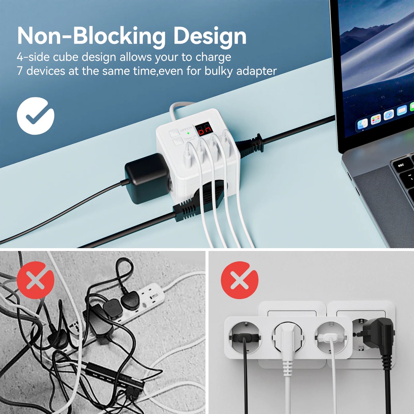 7-in-1 EU Surge Power Strip