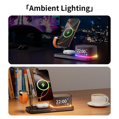 Qi2 3-in-1 Magnetic Charger Speaker Clock