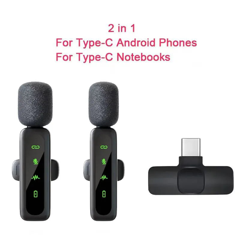Wireless Lavalier Microphone with 80mAh Battery
