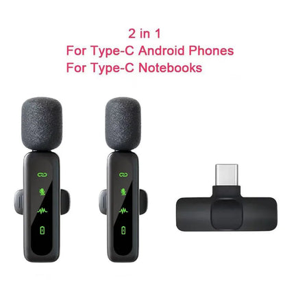 Wireless Lavalier Microphone with 80mAh Battery
