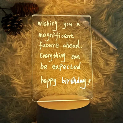 Rewritable Acrylic Message Board Lamp