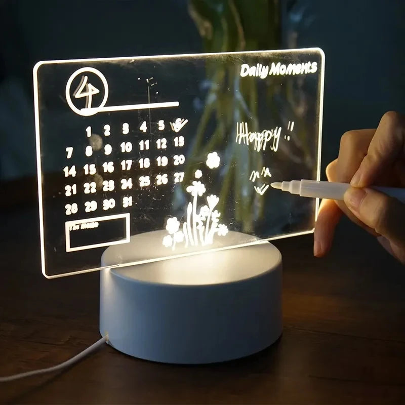 Rewritable Acrylic Message Board Lamp