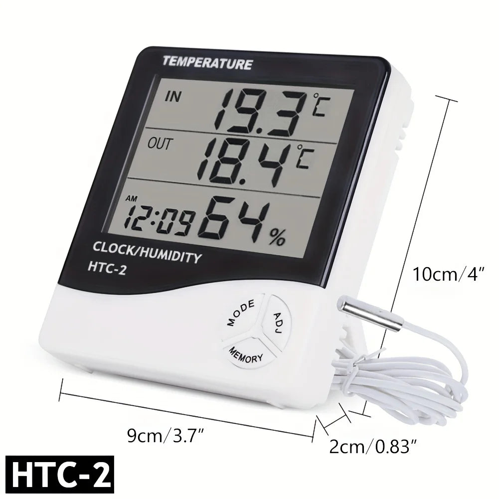 LED Thermometer Hygrometer Alarm Clock