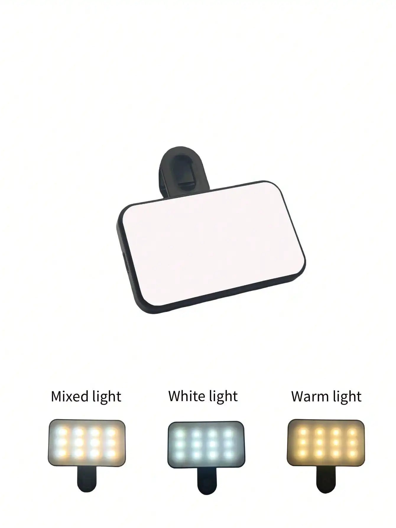 Portable Rechargeable Clip-On Phone Ring Light