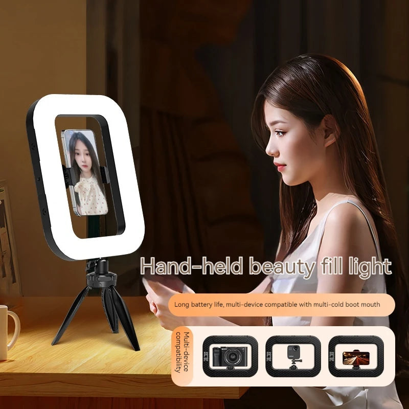 Rechargeable Handheld LED Ring Fill Light