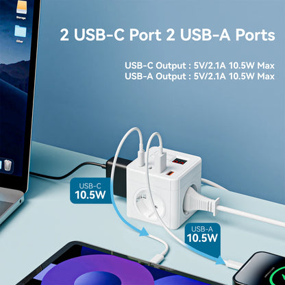 7-in-1 EU Surge Power Strip