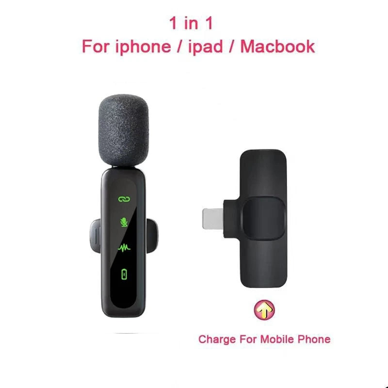Wireless Lavalier Microphone with 80mAh Battery