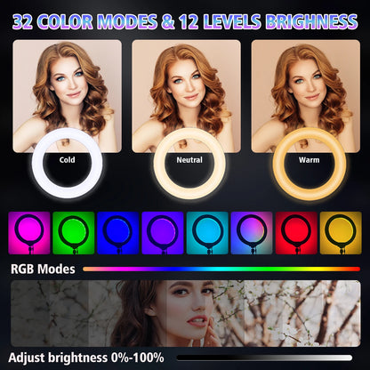 Professional 10-Inch RGB Ring Light