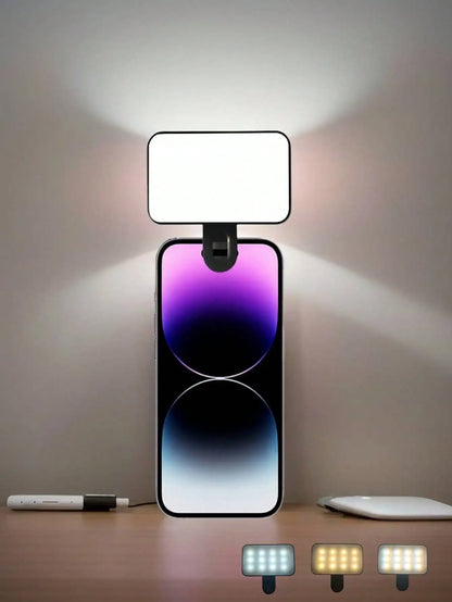 Portable Rechargeable Clip-On Phone Ring Light