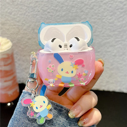 Korean Cute Flower Rabbit Silicone Case