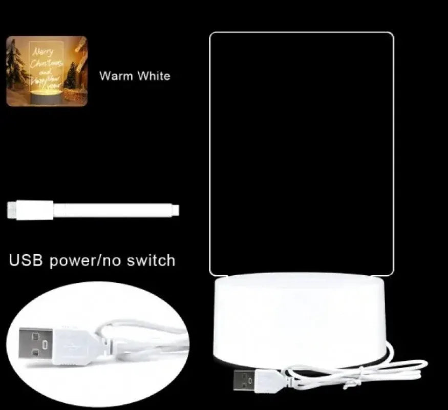 Rewritable Acrylic Message Board Lamp