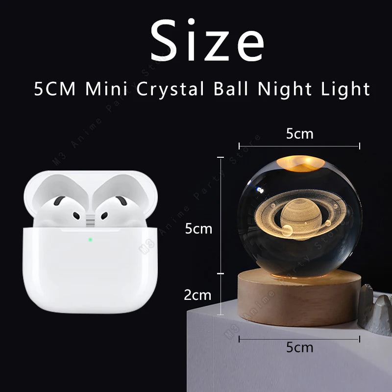3D Crystal Ball Galaxy Night Light