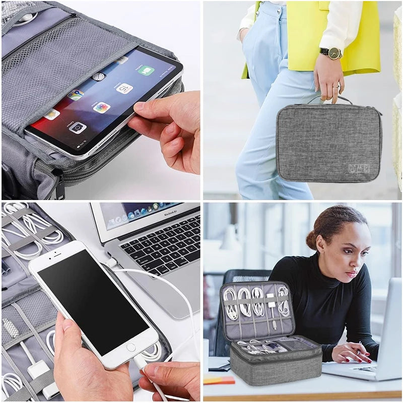 Portable Waterproof Travel Cable Organizer Bag