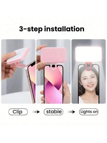 Portable Rechargeable Clip-On Phone Ring Light