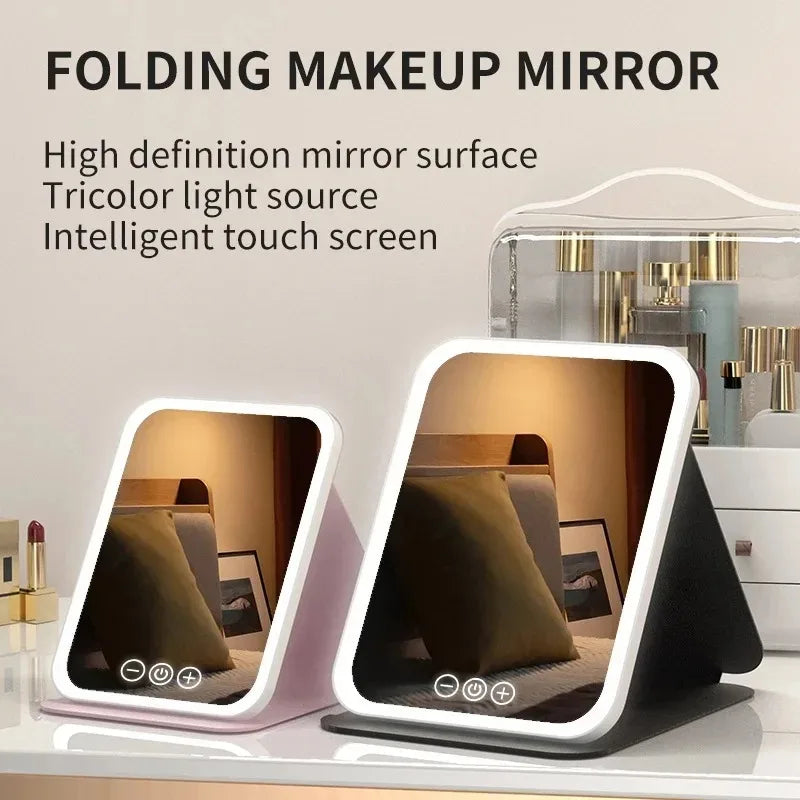 USB Rechargeable Folding Vanity Mirror