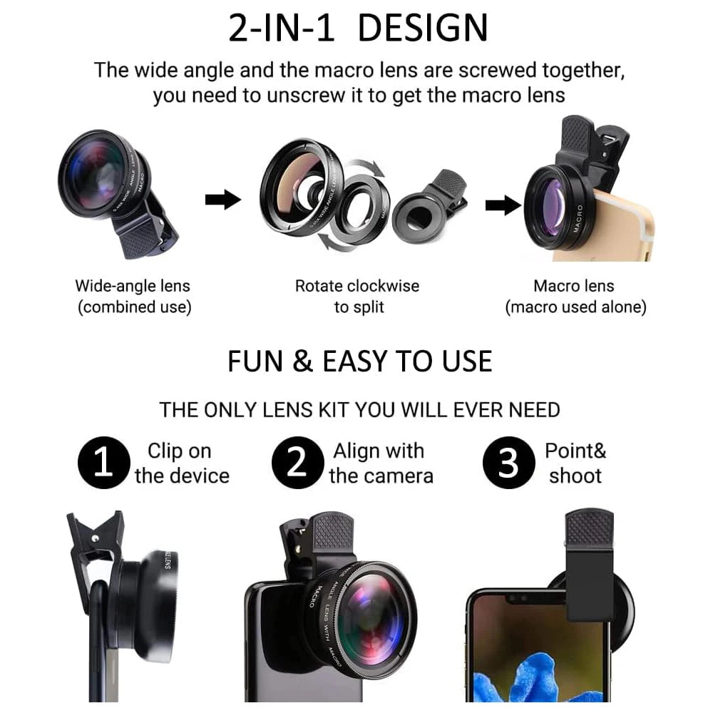 2-in-1 Phone Camera Lens