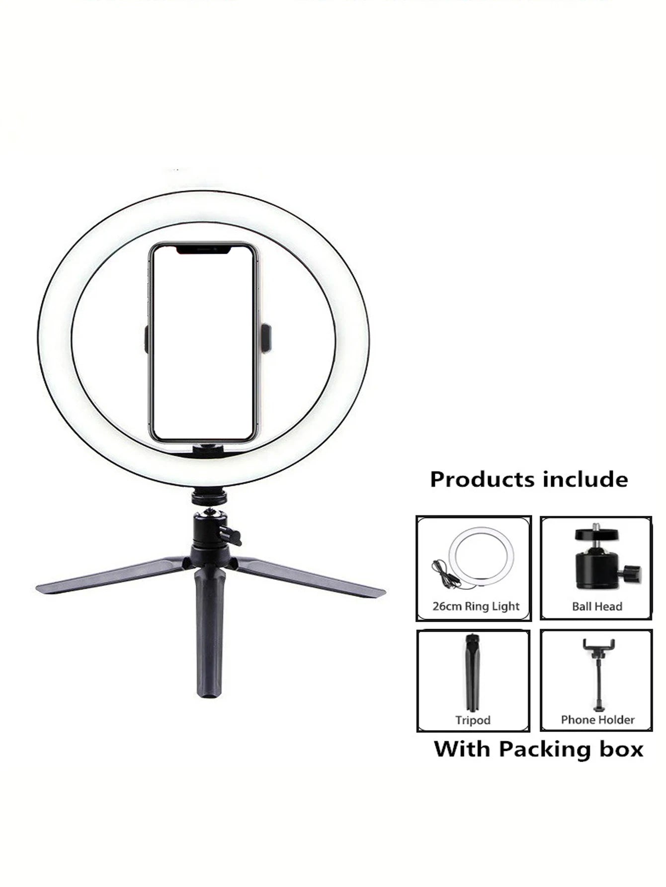 26CM LED Shooting Ring Light with Stand