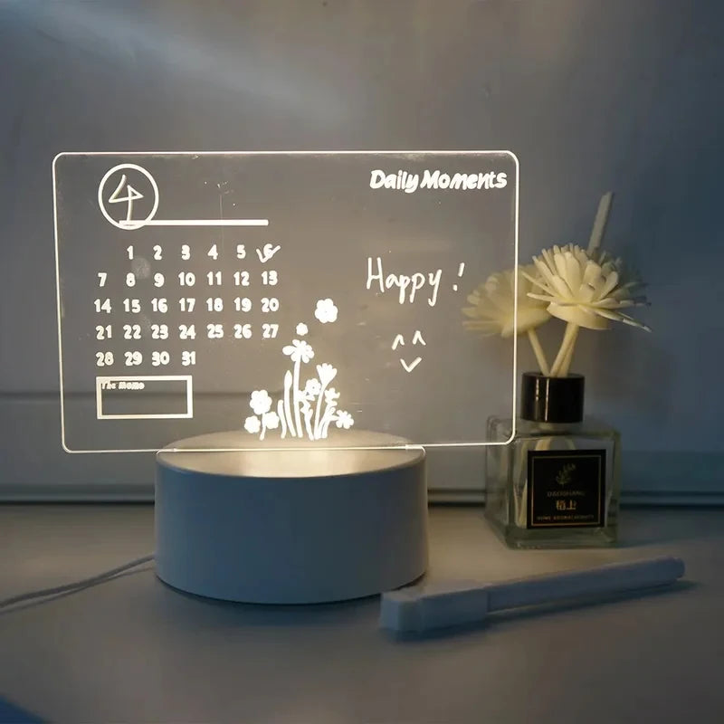 Rewritable Acrylic Message Board Lamp