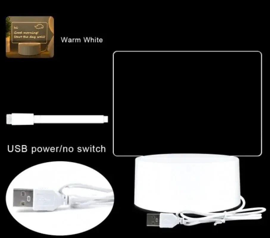 Rewritable Acrylic Message Board Lamp