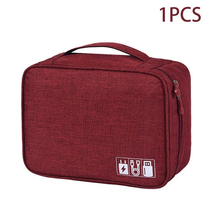 Portable Waterproof Travel Cable Organizer Bag