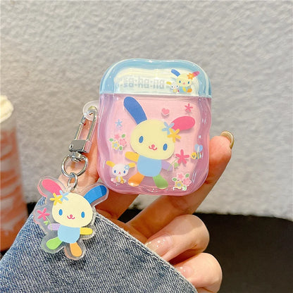 Korean Cute Flower Rabbit Silicone Case