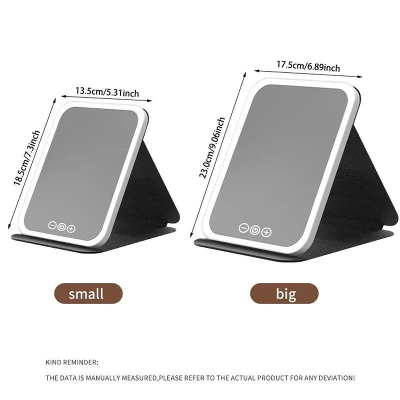 USB Rechargeable Folding Vanity Mirror