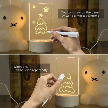 Rewritable Acrylic Message Board Lamp