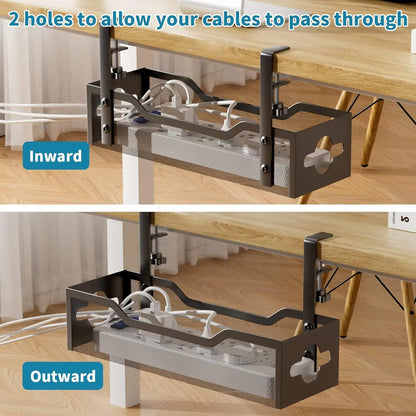 Under-Desk Cable Management Tray