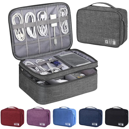 Portable Waterproof Travel Cable Organizer Bag