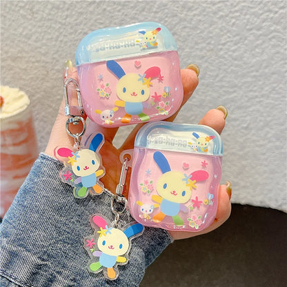 Korean Cute Flower Rabbit Silicone Case